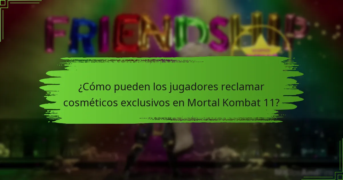¿Cómo pueden los jugadores reclamar cosméticos exclusivos en Mortal Kombat 11?