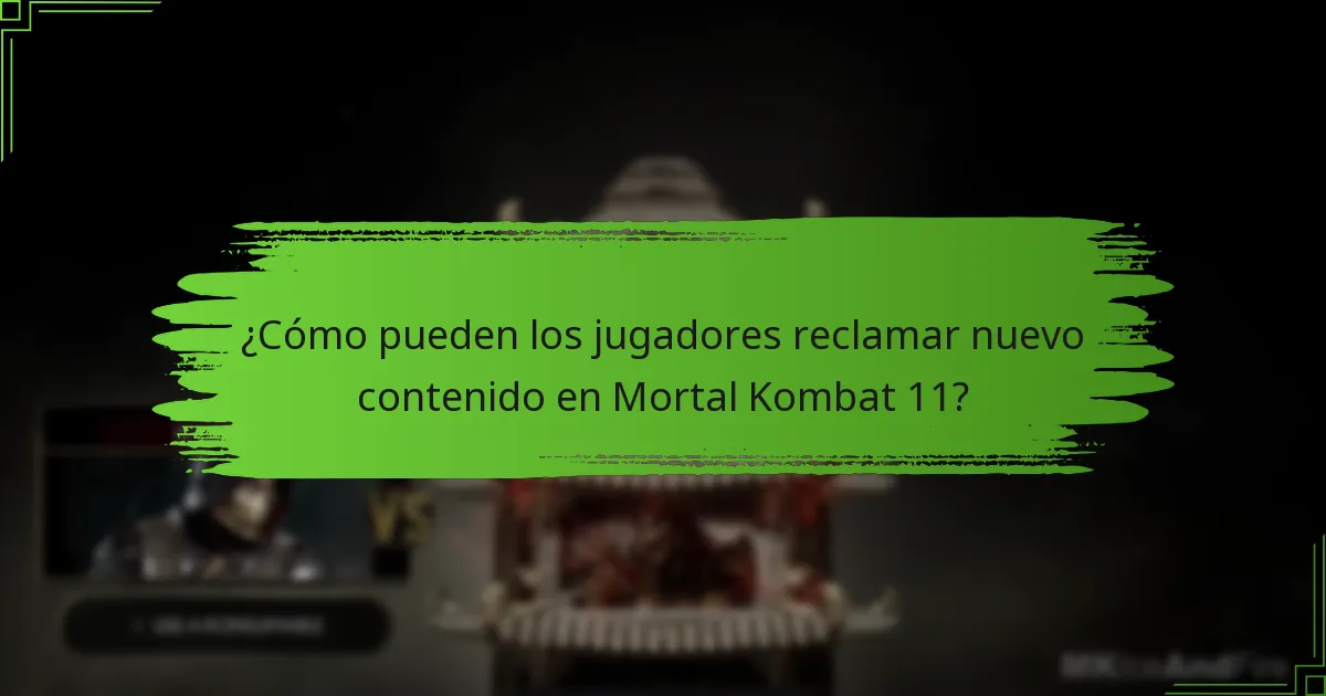 ¿Qué nuevo contenido se está lanzando para Mortal Kombat 11?