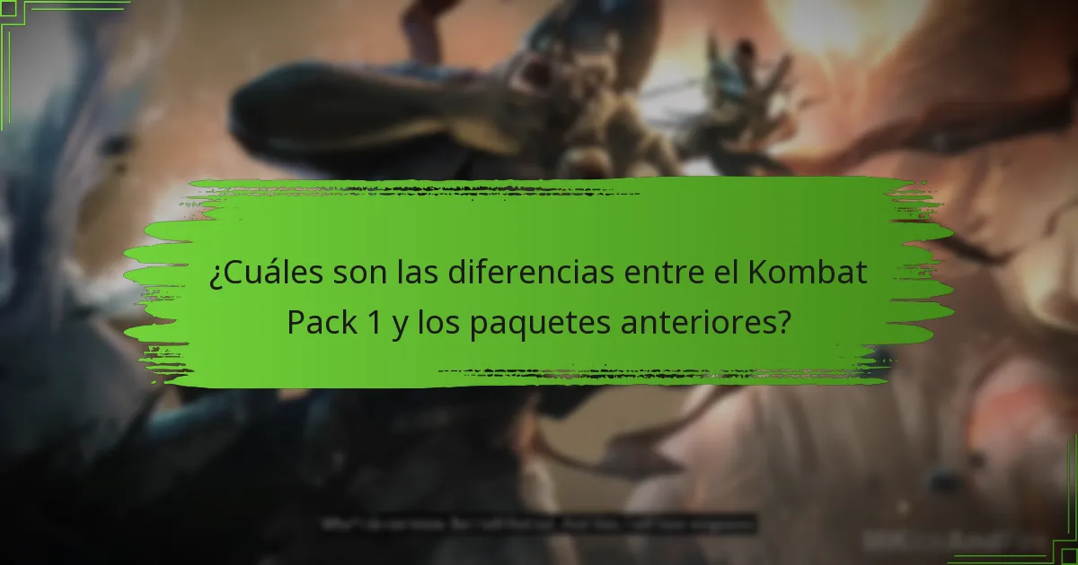 ¿Qué personajes están disponibles en el Kombat Pack 1?