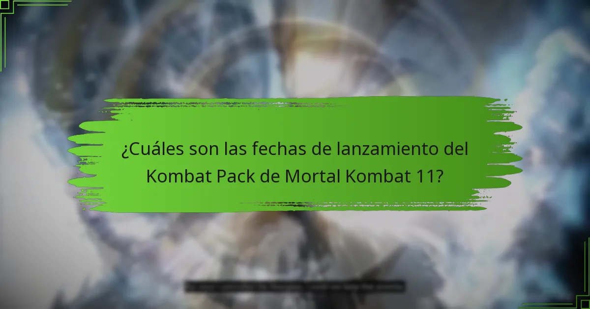 ¿Cuáles son las diferencias entre los Kombat Packs en Mortal Kombat 11?